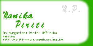 monika piriti business card